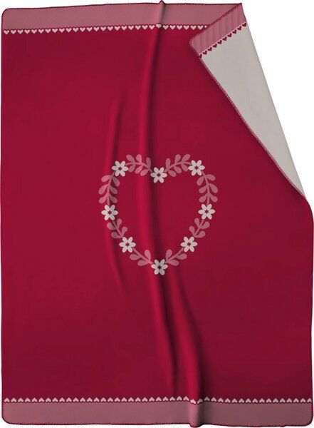 biederlack Wohndecke Serie Alp Chic "Heartwarming", 80 % recycelte Fasern von biederlack