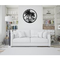 Palme Wandkunst, Große Metall Und Möwe Vogel, 3D Blumen Wanddekor, Palmenblatt Outdoor Kunst Für Wand von bigMetalWallArt