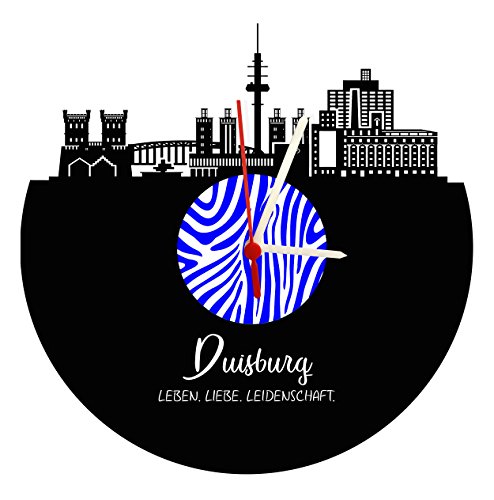 bigcopy e.K. Wanduhr Duisburg Skyline, Zebra, hochwertige Acrylglas Uhr mit Quarzwerk von bigcopy e.K.