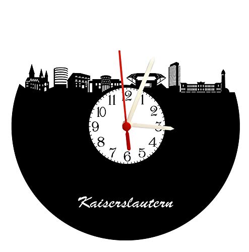 bigcopy e.K. Wanduhr Kaiserslautern Skyline mit Ziffernblatt, hochwertige Acrylglasuhr Wanduhr mit Quarzwerk von bigcopy e.K.