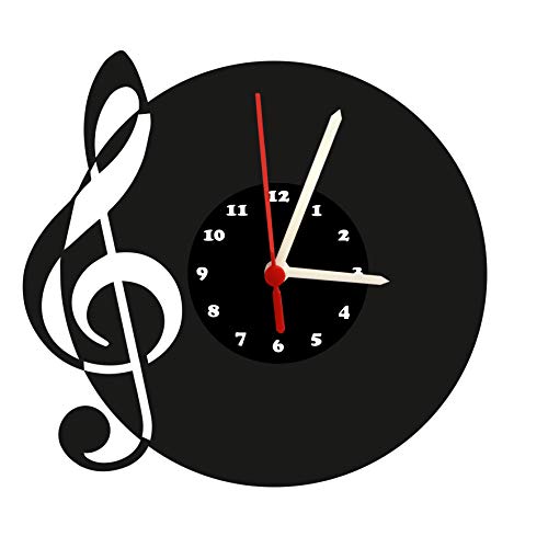 bigcopy e.K. Wanduhr Note, Violinschlüssel, Design, hochwertige Acrylglas Uhr mit lautlosem Quarzwerk, 3mm Stärke Ziffernblatt von bigcopy e.K.