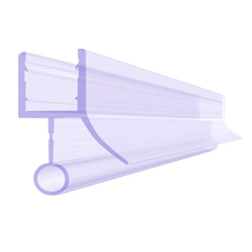 BIJON Duschdichtung 8mm - 80cm Duschtür-Dichtung mit Balg für Duschkabine, Dichtung Dusche Glastür, Duschkabinen-Dichtung, Duschlippendichtung, Duschwand, Gummilippe, DU01 von bijon