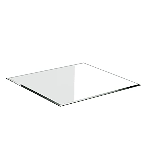 bijon Glasplatte Tisch ESG Sicherheitsglas Quadratisch - Für Esstisch, Couchtisch, Gartentisch, Schreibtisch, Bodenplatte, Funkenschutz, Kaminschutz - Glasplatte 70x70 cm von bijon