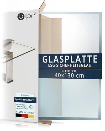 bijon Glasplatte Tisch ESG Sicherheitsglas Rechteck - Für Esstisch, Couchtisch, Gartentisch, Schreibtisch, Bodenplatte, Funkenschutz, Kaminschutz - Glasplatte 40x130 cm oder 130x40 cm bijon Glasplatte Tisch ESG Sicherheitsglas Rechteck - Für Esstisch, Couchtisch, Gartentisch, Schreibtisch, Bodenplatte, Funkenschutz, Kaminschutz - Glasplatte 40x130 cm oder 130x40 cm von bijon