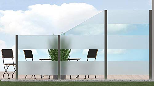 Bijon Sichtschutz Glas Terrassen, Windschutz Glaszaun, Garten, Oberer Bereich satiniert PG10-M | 89x183,5cm von bijon