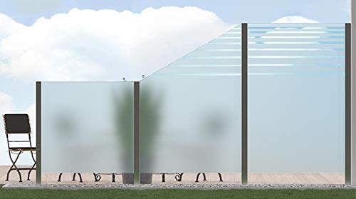 Bijon Sichtschutz Glas Terrassen, Windschutz Glaszaun, Garten, Satiniert mit klarem Abschluss oben PG8 C | 79x183,5cm Bijon Sichtschutz Glas Terrassen, Windschutz Glaszaun, Garten, Satiniert mit klarem Abschluss oben PG8 C | 79x183,5cm von bijon