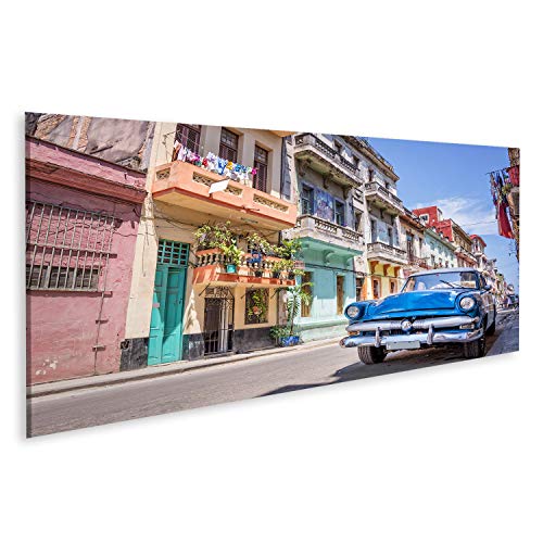 bilderfelix® Bild auf Leinwand Klassisches amerikanisches Oldtimer-Auto in Havanna, Kuba. Wandbild, Poster, Leinwandbild QPO von bilderfelix