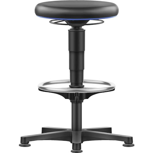 bimos | Hocker Allround | mit Gleitern | Fußring | Kunstleder | Farbring blau von bimos