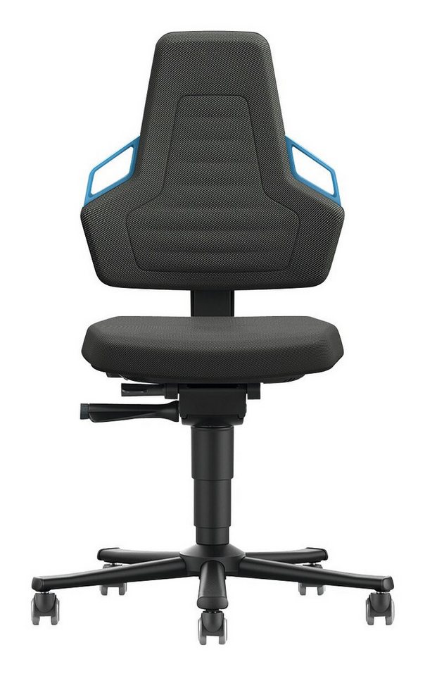 bimos Drehstuhl, Stuhl Nexxit 2 Rollen K-Leder Griff blau von bimos