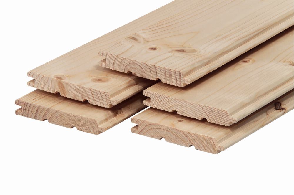 Profilholz Fichte/Tanne, A/B-Sortierung 2500 x 121 x 19 mm, Faseprofil von Weitere