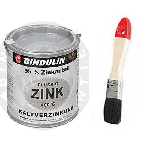 Flüssig-Zink 250 ml Dose Farbe: silber inkl. Pinsel zum Auftragen von E-Com24 von Bindulin