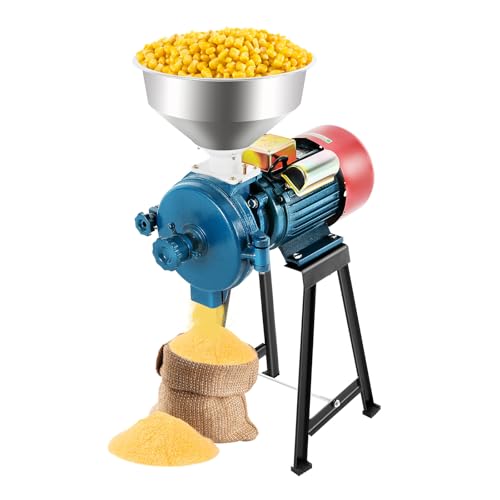 220 V Elektrische Getreidemühle, mit Edelstahltrichter, Getreidemühle, Elektrische Getreidemahlmaschine, für Getreide Mais Stroh Futter Schrotmühle von biniliubi