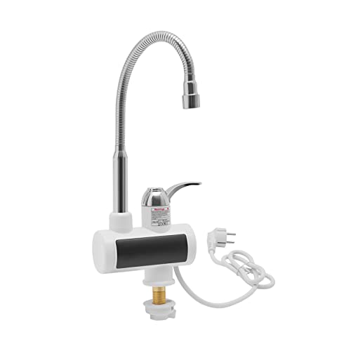biniliubi Elektrische Instant Warmwasser Wasserhahn Küche Schnelle Heizung Hahn Wasser Elektrischer LED Digitalanzeige Schlauch enthalten Armatur Elektrisch Drehbar von biniliubi