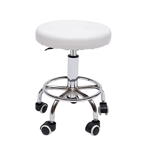 biniliubi Kosmetikhocker Friseur Hocker HöHenverstellbar Polsterung Drehbar SitzhöHe FußStüTze Universal RäDer Barhocker Barstuhl Bar StüHle Funktionaler Studiohocker Modernen Design Drehstuhl von biniliubi