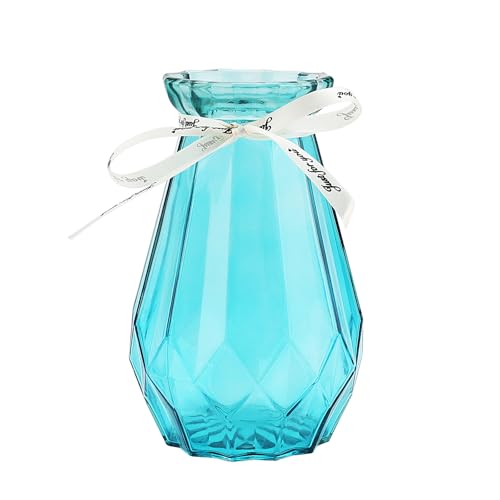 Blaue Blumenvase – Glasvase für Blumen – geometrische facettierte Glasvase für Zuhause, Büro, Hochzeit, Regal, Kaminsims, Tisch, Eingangsdekoration Blaue Blumenvase – Glasvase für Blumen – geometrische facettierte Glasvase für Zuhause, Büro, Hochzeit, Regal, Kaminsims, Tisch, Eingangsdekoration von binsakao