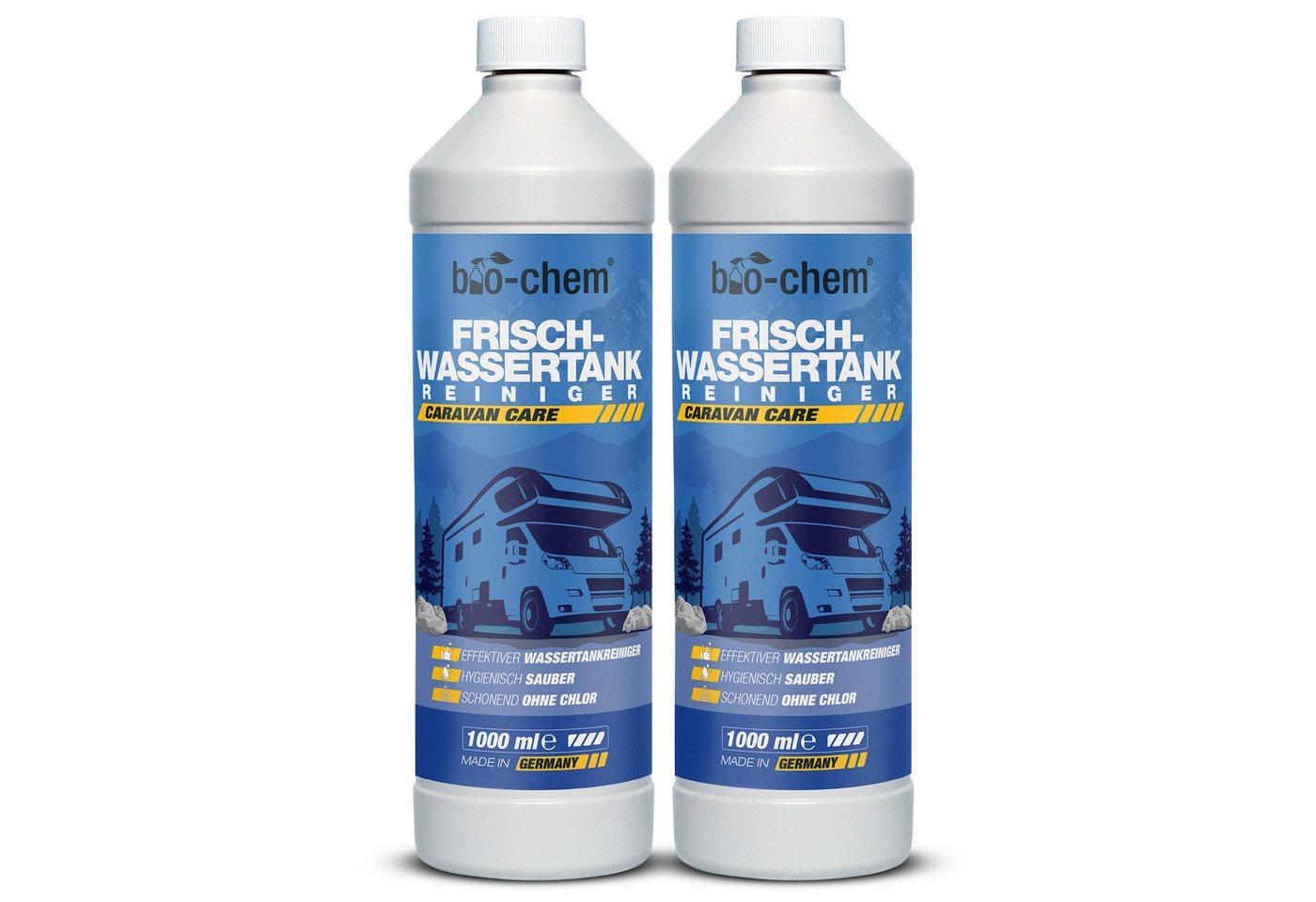 bio-chem Frischwassertank Reiniger 1 L - Tankreiniger für Wohnmobil & Caravan Campingtoilettenreiniger (Frischwassertank-Reiniger 2x 1 L) von bio-chem