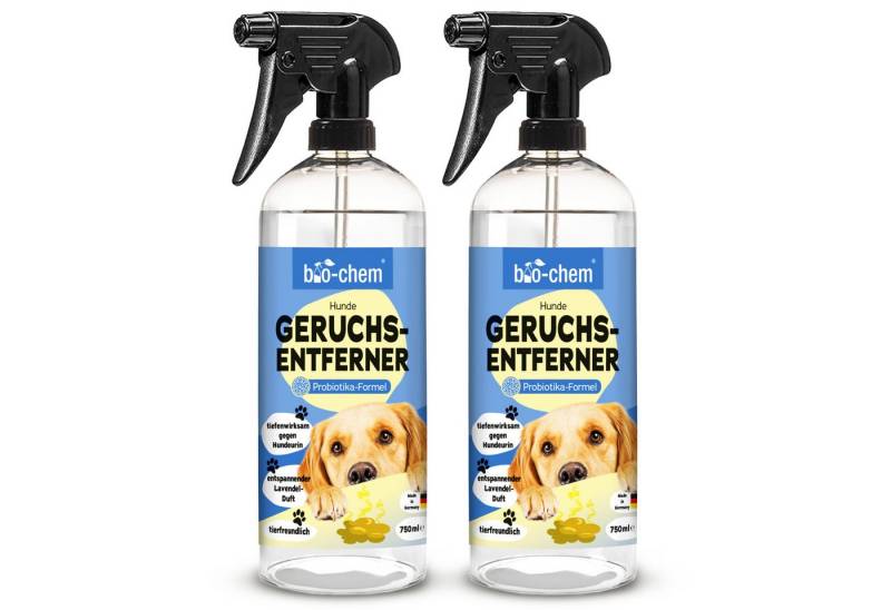 bio-chem Geruchsentferner Enzymreiniger 750 ML für Hunde- & Tiergerüche (Sparpack, 2-St., 2), Enzymreiniger mit Mikroorganismen zersetzt Tiergerüche langanhaltend. von bio-chem