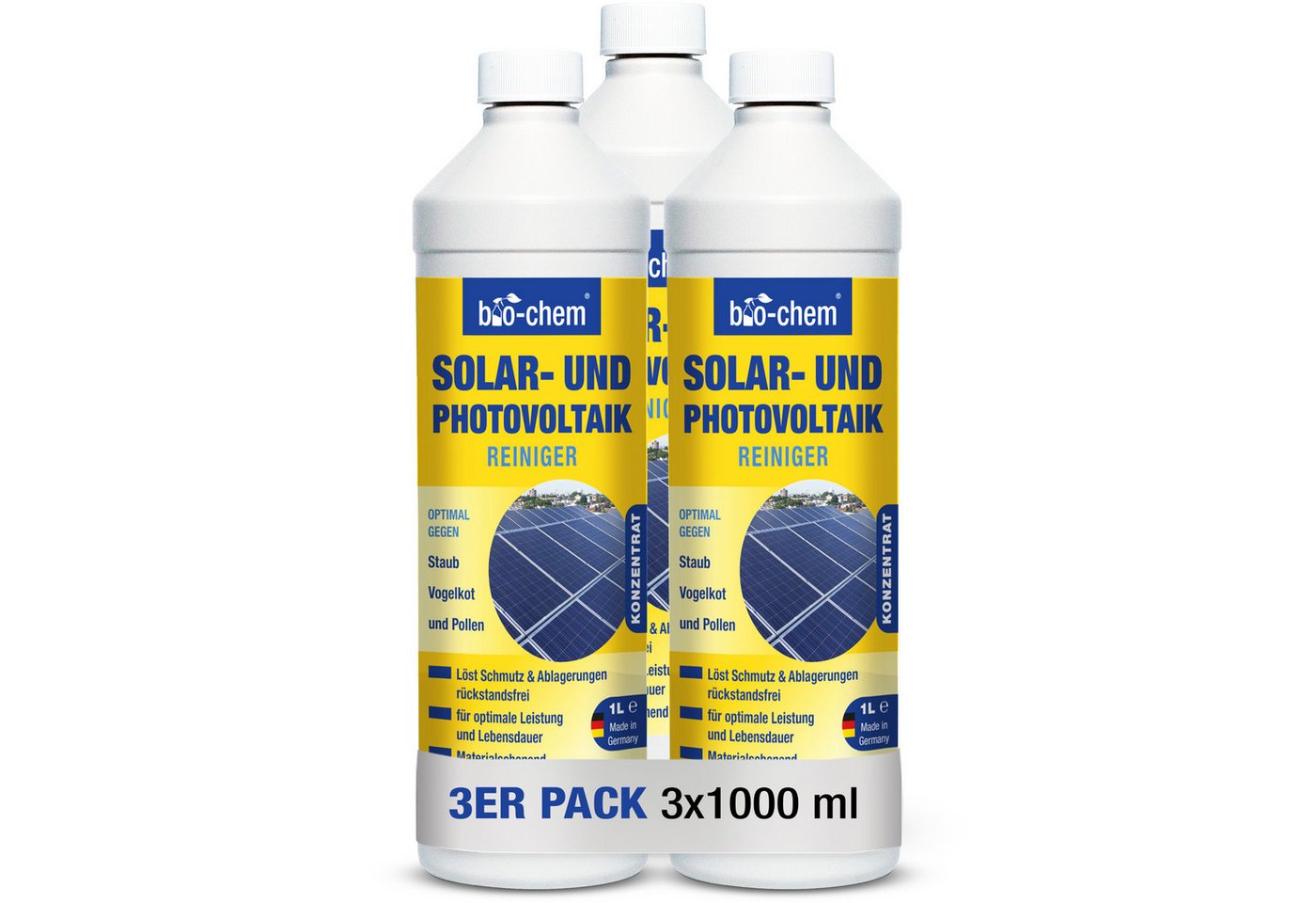 bio-chem Solar- und PV Photovoltaik-Reiniger - 1 L Konzentrat 1:20 verdünnbar Reinigungskonzentrat bio-chem Solar- und PV Photovoltaik-Reiniger - 1 L Konzentrat 1:20 verdünnbar Reinigungskonzentrat von bio-chem