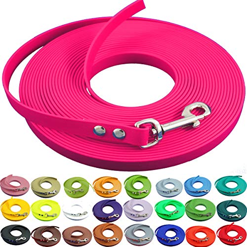 bio-leine Schleppleine 12mm aus Biothane - 7,5 m in Magenta I Hundeleine ohne Handschlaufe für kleine und große Hunde - Wasserabweisende Leine von bio-leine