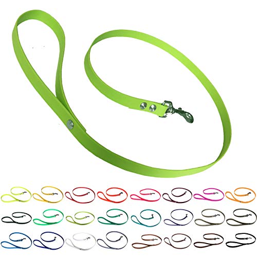 bio-leine Führleine Hundeleine mit Handschlaufe aus Biothane, 19mm breit, schmutz- und wasserabweisend, Leine für Hunde, 2,00 m Apfelgrün von bio-leine