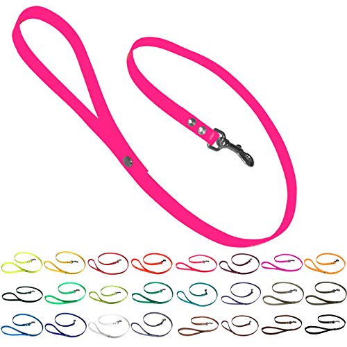 bio-leine Führleine Hundeleine mit Handschlaufe aus Biothane, 19mm breit, schmutz- und wasserabweisend, Leine für Hunde, 1,20 m - in Magenta von bio-leine