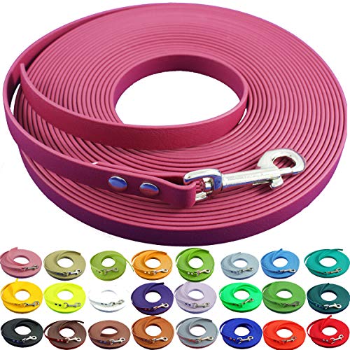 bio-leine Schleppleine 12mm aus Biothane - 5,0 m in Weinrot I Hundeleine ohne Handschlaufe für kleine und große Hunde - Wasserabweisende Leine bio-leine Schleppleine 12mm aus Biothane - 5,0 m in Weinrot I Hundeleine ohne Handschlaufe für kleine und große Hunde - Wasserabweisende Leine von bio-leine