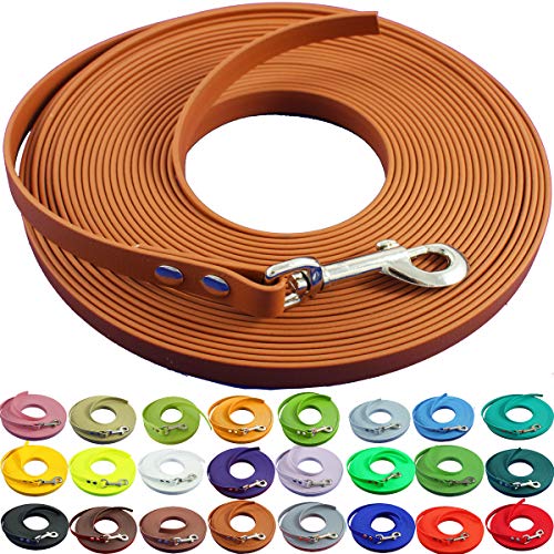 bio-leine leichte 9mm Biothane Schleppleine ohne Handschlaufe - 3 bis 25m I für kleine Hunde, 12m in Hellbraun I schmutzabweisende & Wasserabweisende Hundeleine Leine bio-leine leichte 9mm Biothane Schleppleine ohne Handschlaufe - 3 bis 25m I für kleine Hunde, 12m in Hellbraun I schmutzabweisende & Wasserabweisende Hundeleine Leine von bio-leine
