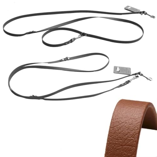 bio-leine Verstellbare robuste Hundeleine aus BioThane I Leine Doppelleine für kleine Hunde - 2,5 m lang | Rotbraun | 12 mm breit von bio-leine