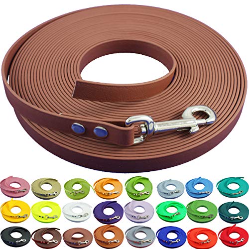 bio-leine leichte 9mm Biothane Schleppleine ohne Handschlaufe - 3 bis 25m I für kleine Hunde, 20m in Rotbraun I schmutzabweisende & Wasserabweisende Hundeleine Leine bio-leine leichte 9mm Biothane Schleppleine ohne Handschlaufe - 3 bis 25m I für kleine Hunde, 20m in Rotbraun I schmutzabweisende & Wasserabweisende Hundeleine Leine von bio-leine