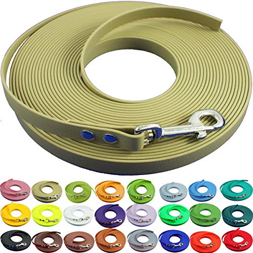 bio-leine leichte 9mm Biothane Schleppleine ohne Handschlaufe - 3 bis 25m I für kleine Hunde, 3m in Dunkelbeige I schmutzabweisende & Wasserabweisende Hundeleine Leine bio-leine leichte 9mm Biothane Schleppleine ohne Handschlaufe - 3 bis 25m I für kleine Hunde, 3m in Dunkelbeige I schmutzabweisende & Wasserabweisende Hundeleine Leine von bio-leine