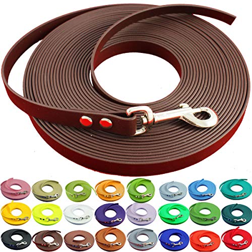 bio-leine leichte 9mm Biothane Schleppleine ohne Handschlaufe - 3 bis 25m I für kleine Hunde, 3m in Dunkelbraun I schmutzabweisende & Wasserabweisende Hundeleine Leine bio-leine leichte 9mm Biothane Schleppleine ohne Handschlaufe - 3 bis 25m I für kleine Hunde, 3m in Dunkelbraun I schmutzabweisende & Wasserabweisende Hundeleine Leine von bio-leine