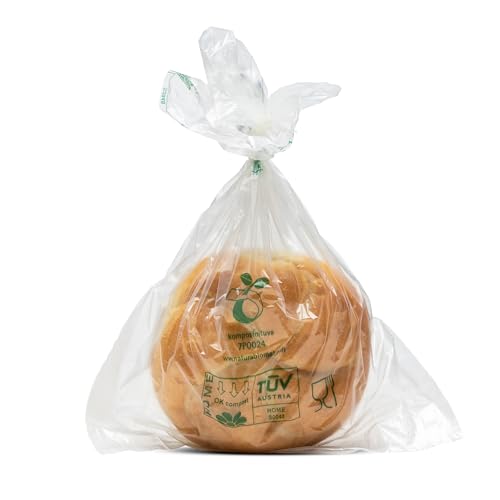 bioMat Kompostierbare Frischhaltebeutel, XXL Set, 2l (70 Stück), 4l (25 Stück), 95 STK. Gefrierbeutel, Premium-Qualität, Klimaneutral, Made in Germany von bioMat