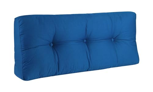 BioKinder Palettenkissen Rückenkissen Loungekissen Sofakissen 100 x 40 cm aus Baumwolle in blau von bionik by BioKinder