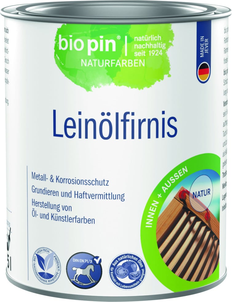 Biopin Leinölfirnis 750 ml natur von biopin