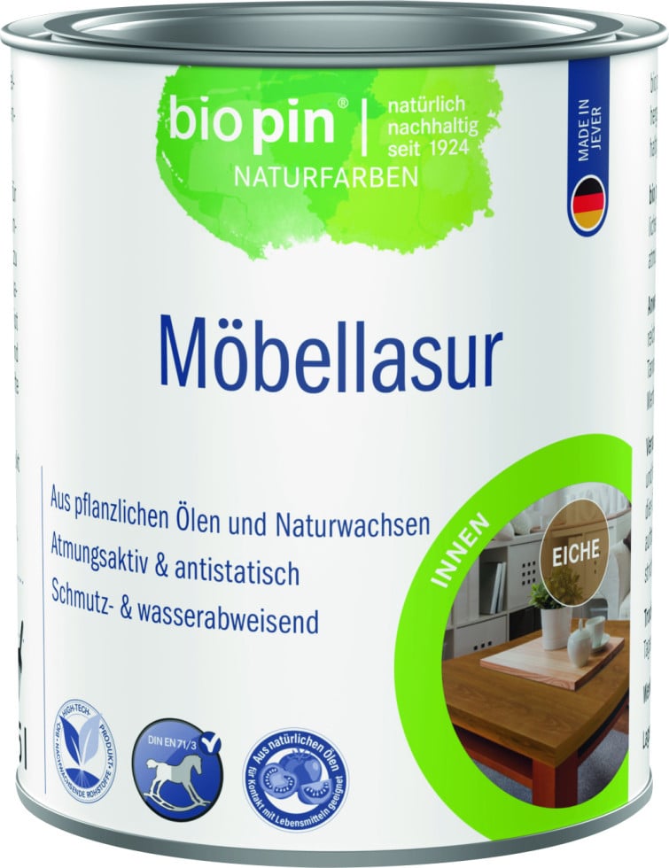 Biopin Möbellasur 375 ml eiche von biopin