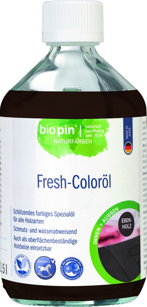 Biopin Naturfarben Holz-Coloröl 500 ml ebenholz von biopin