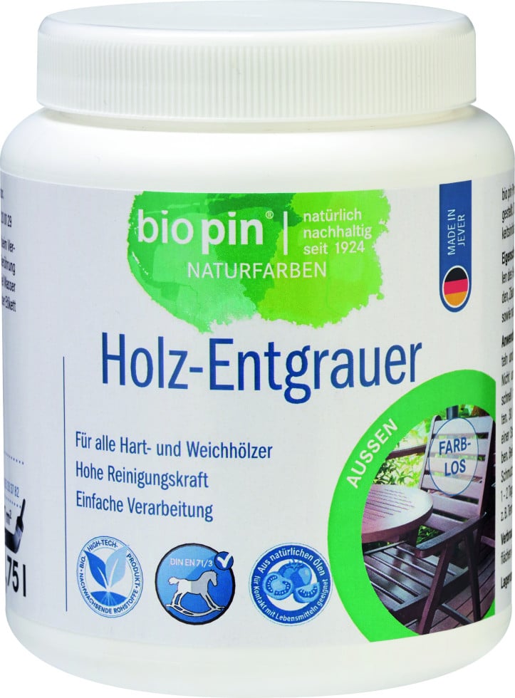 Biopin Naturfarben Holz-Entgrauer 1 L farblos Biopin Naturfarben Holz-Entgrauer 1 L farblos von biopin
