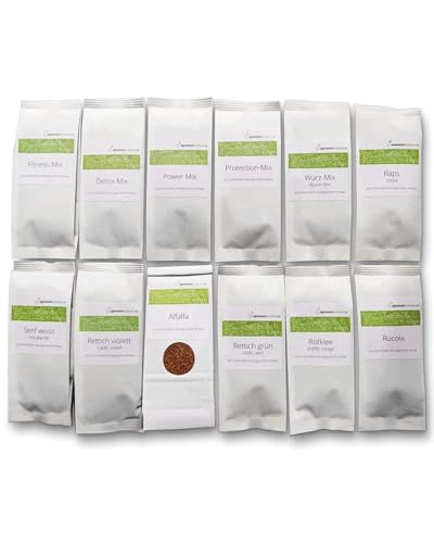 biosprosser Bio Sprossen Samen 12er Box – 1,075 kg für Keimglas & Sprossenglas – 12 beliebte Sorten – Microgreens & Keimsprossen Keimsaat – Keimlinge und Sprossen selber ziehen biosprosser Bio Sprossen Samen 12er Box – 1,075 kg für Keimglas & Sprossenglas – 12 beliebte Sorten – Microgreens & Keimsprossen Keimsaat – Keimlinge und Sprossen selber ziehen von biosprosser