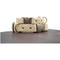 Boho-Halsband Mit Ethno-Muster in Gelb/Creme & Metallteilen Bronze von birchfox