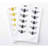 Bienen Küchenhandtücher Set, Mehlsack Handtücher, Geschirrtücher, Garten Thema Küche, Handtücher von birdmafia