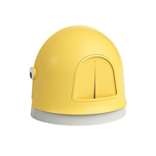 Katzentoilette, Extra große Katzentoilette mit Haube for große Katzen – Spritzschutz, leicht zu reinigen Katzentoilette(Yellow) von birene