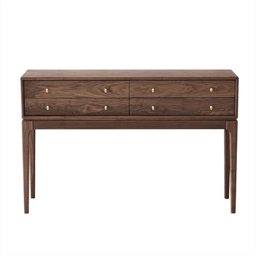 birene 47,24" Bauernhaus-Konsolentisch mit 4 Schubladen, Retro-Eingangstisch(Brown) von birene
