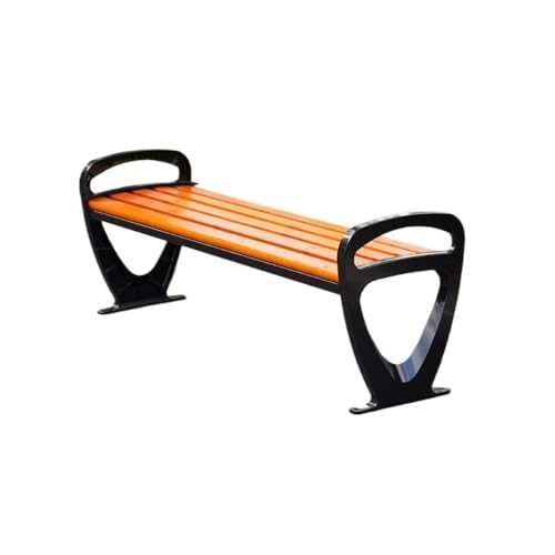 birene Gartenbank, Aluminium-Außenbänke, Garten-Parkstühle for die Terrasse Terrassenbank(Yellow,M) von birene