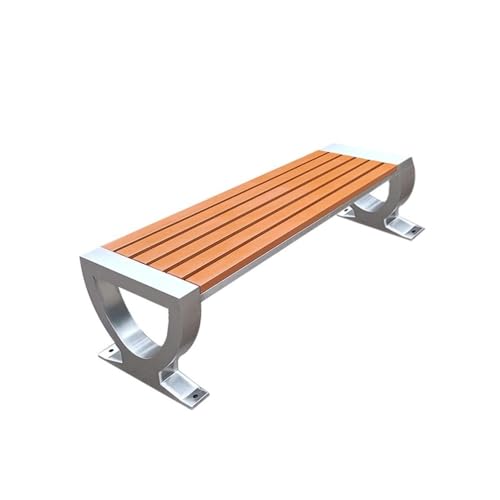 birene Gartenbank, Edelstahl-Außenbank – Rückenlehnenloser V-förmiger Park-Garten-Terrassensitz Terrassenbank(180cm) von birene