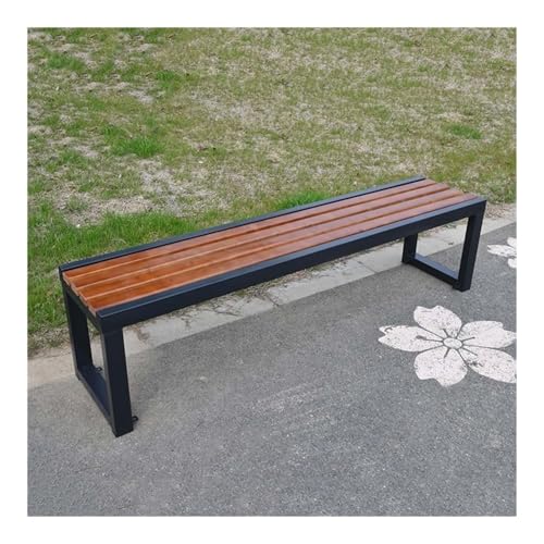 birene Gartenbank, Gartenbank for den Außenbereich, bronzefarbene Gartensitzbank, Bänke ohne Rückenlehne for den Außenbereich, Parkbank aus Massivholz, Tragkraft 400 kg Terrassenbank(S) von birene