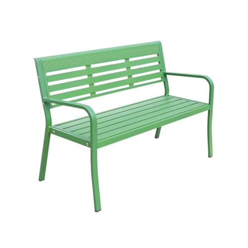 birene Gartenbank, Parkbank aus Aluminiumguss – Gartenbank mit Rückenlehne for den Außenbereich for Terrasse, Hof Terrassenbank(Green) von birene