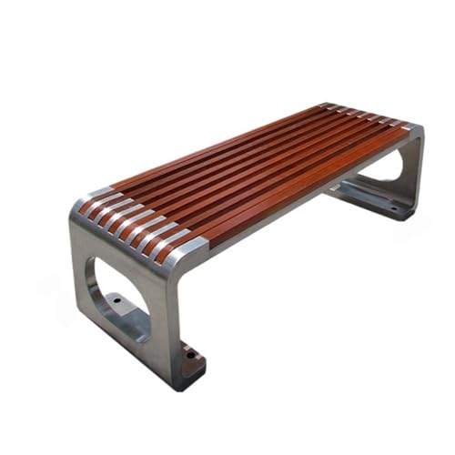 birene Gartenbank, Parkbank aus Edelstahl und Massivholz for den Außenbereich, Garten, Gemeinschaft Terrassenbank von birene