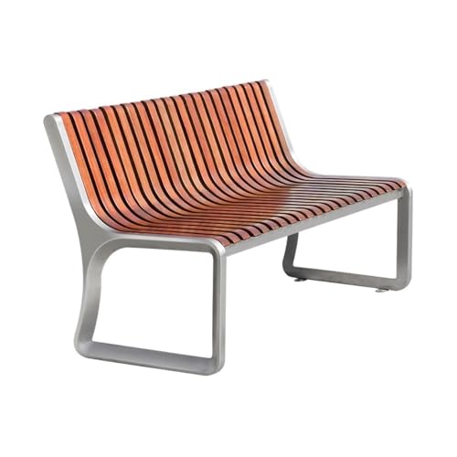 birene Gartenbank, Parkbank mit Holzrückenlehne, 2-Personen-Freizeitsitzplätze im Freien for Parks und Wohngebiete Terrassenbank(180cm) von birene