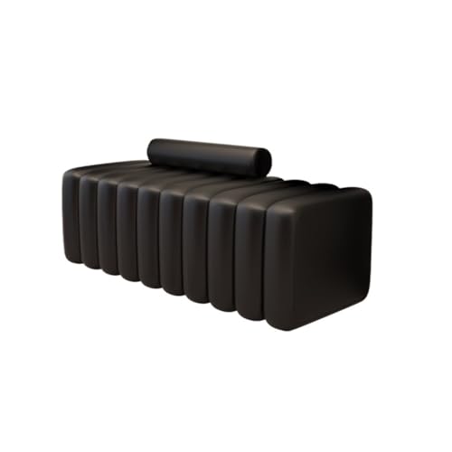 birene Schuhregalbank Schuhwechselhocker for den Eingangsbereich, Langer Sofahocker for das Wohnzimmer(Black,80cm) von birene