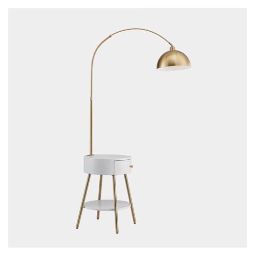 birene Stehlampe Moderne Tischlampen-Kombination mit Ladestation, LED-Schreibtischlampe und Beistelltisch fürs Schlafzimmer(White) von birene